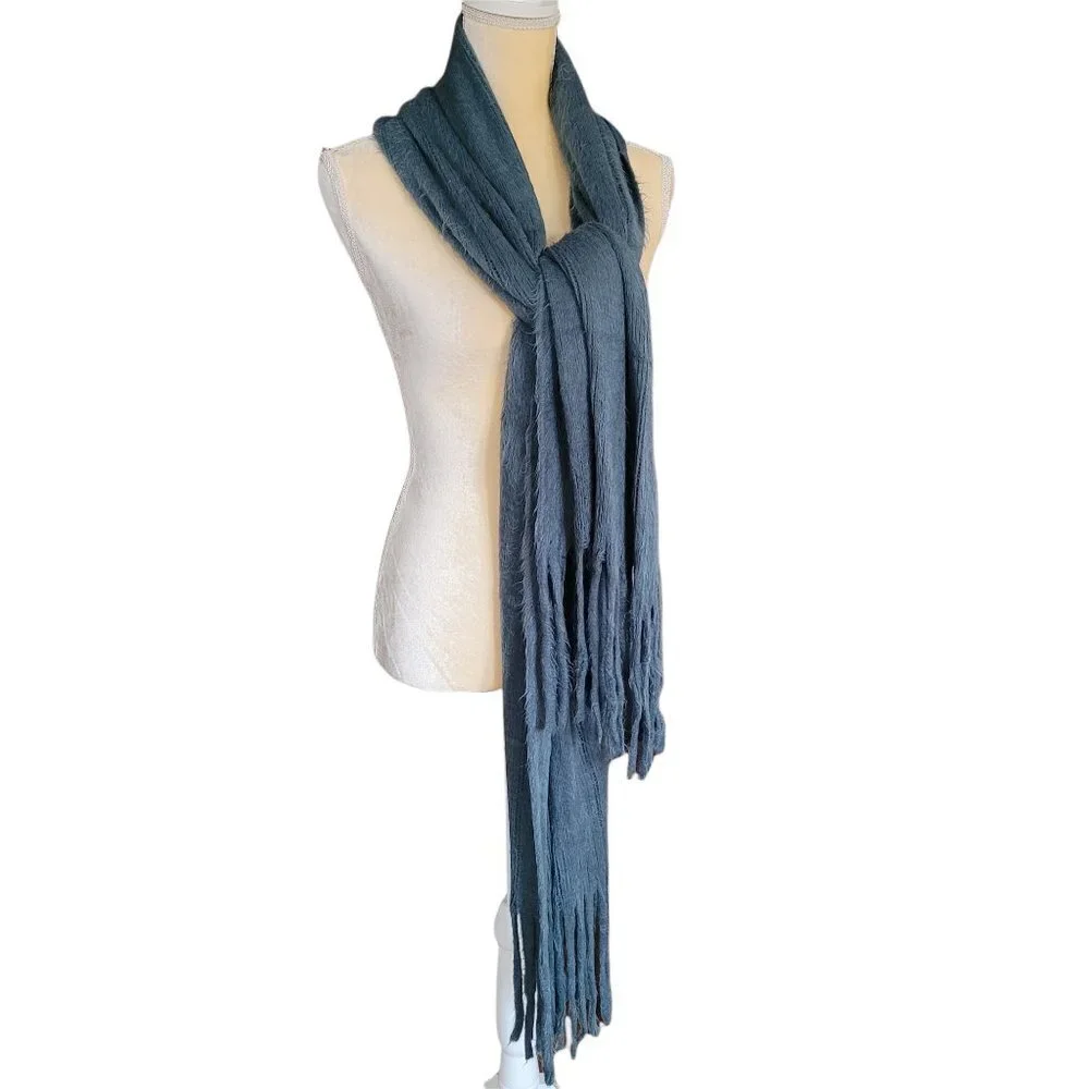 NWT Lauren Conrad Cozy Soft Stargazer Teal Blue Fringe Scarf